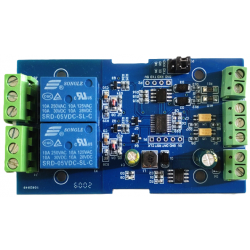 Moduł przekaźnikowy 2 kanałowy Modbus RTU RS485/TTL UART